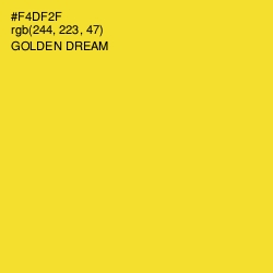 #F4DF2F - Golden Dream Color Image
