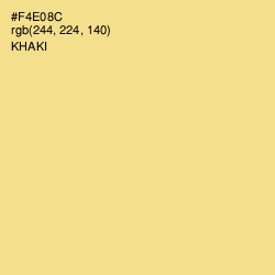 #F4E08C - Khaki Color Image