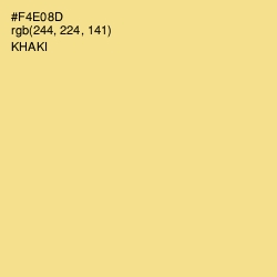 #F4E08D - Khaki Color Image