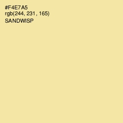 #F4E7A5 - Sandwisp Color Image