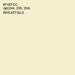 #F4EFCC - Wheatfield Color Image