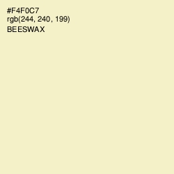 #F4F0C7 - Beeswax Color Image