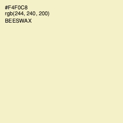 #F4F0C8 - Beeswax Color Image