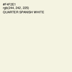 #F4F2E1 - Quarter Spanish White Color Image