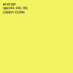 #F4F35F - Candy Corn Color Image