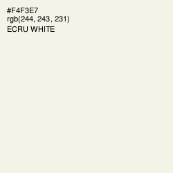 #F4F3E7 - Ecru White Color Image