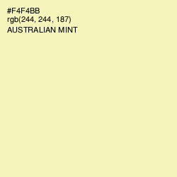 #F4F4BB - Australian Mint Color Image