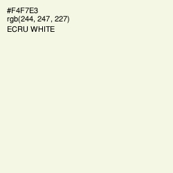 #F4F7E3 - Ecru White Color Image