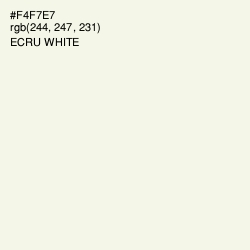 #F4F7E7 - Ecru White Color Image