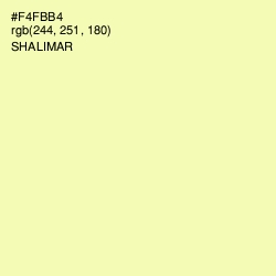 #F4FBB4 - Shalimar Color Image