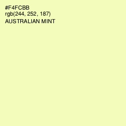 #F4FCBB - Australian Mint Color Image