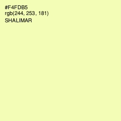 #F4FDB5 - Shalimar Color Image