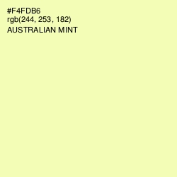 #F4FDB6 - Australian Mint Color Image