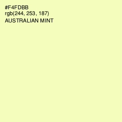 #F4FDBB - Australian Mint Color Image