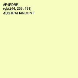 #F4FDBF - Australian Mint Color Image