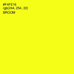 #F4FE16 - Broom Color Image