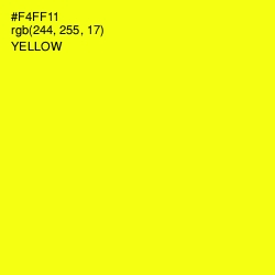 #F4FF11 - Yellow Color Image