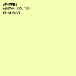 #F4FFB4 - Shalimar Color Image