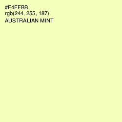 #F4FFBB - Australian Mint Color Image