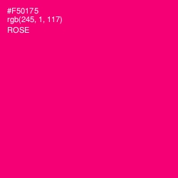 #F50175 - Rose Color Image