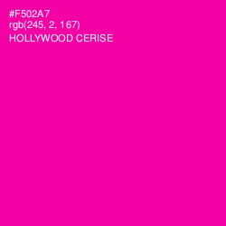 #F502A7 - Hollywood Cerise Color Image
