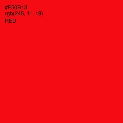 #F50B13 - Red Color Image