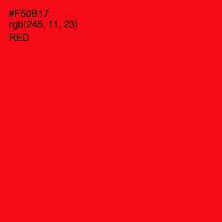 #F50B17 - Red Color Image