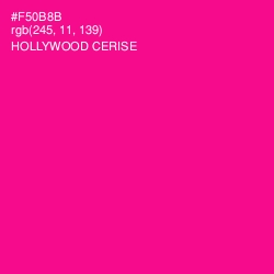 #F50B8B - Hollywood Cerise Color Image