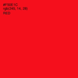 #F50E1C - Red Color Image