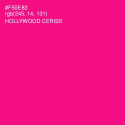 #F50E83 - Hollywood Cerise Color Image