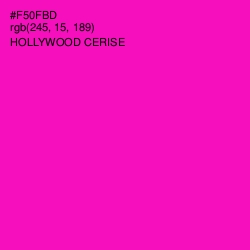 #F50FBD - Hollywood Cerise Color Image