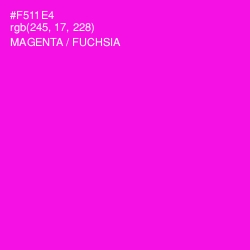 #F511E4 - Magenta / Fuchsia Color Image