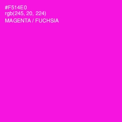 #F514E0 - Magenta / Fuchsia Color Image