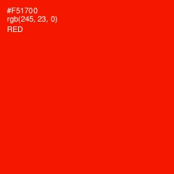 #F51700 - Red Color Image