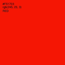 #F51703 - Red Color Image