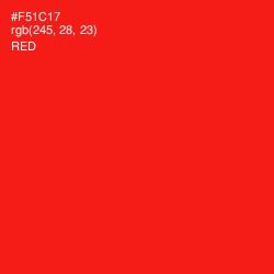 #F51C17 - Red Color Image
