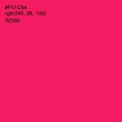 #F51C64 - Rose Color Image