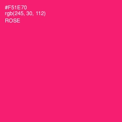 #F51E70 - Rose Color Image