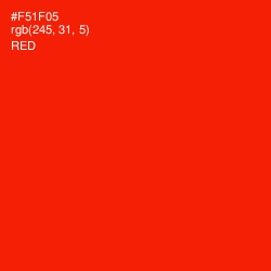 #F51F05 - Red Color Image