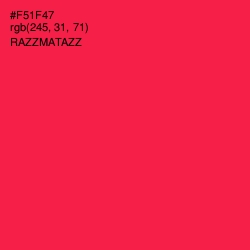 #F51F47 - Razzmatazz Color Image