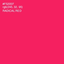 #F5205F - Radical Red Color Image