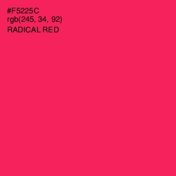 #F5225C - Radical Red Color Image