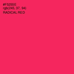 #F5255E - Radical Red Color Image