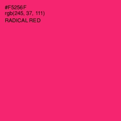 #F5256F - Radical Red Color Image