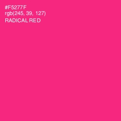 #F5277F - Radical Red Color Image