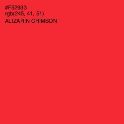 #F52933 - Alizarin Crimson Color Image