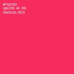 #F52C5D - Radical Red Color Image
