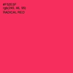 #F52E5F - Radical Red Color Image