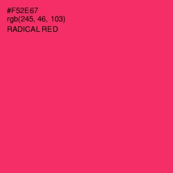 #F52E67 - Radical Red Color Image