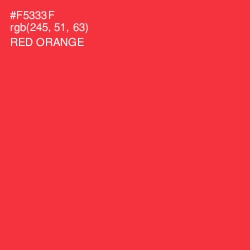 #F5333F - Red Orange Color Image